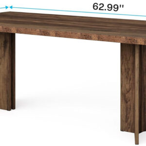 Tribesigns 63-inch Dining Table for 4-6, Farmhouse Kitchen Table with Large Tabletop, Rectangular Dinner Eating Table for Dining Room, Living Room, Kitchen