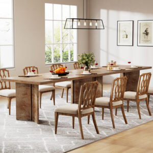Tribesigns 63-inch Dining Table for 4-6, Farmhouse Kitchen Table with Large Tabletop, Rectangular Dinner Eating Table for Dining Room, Living Room, Kitchen