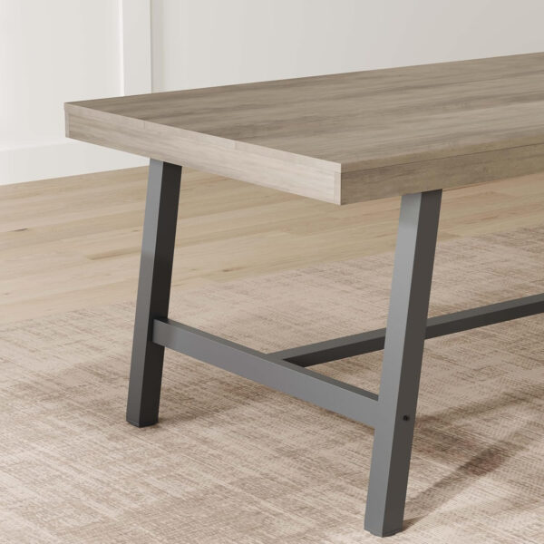 Industrial Dining Table for 6-8 People, 70.87" Long Wooden Kitchen Table with Sturdy Metal Frame & Rustic Brown Finish - Seats 6 Rectangular Counter for Dinner, Kitchen, Dining Room - Brown