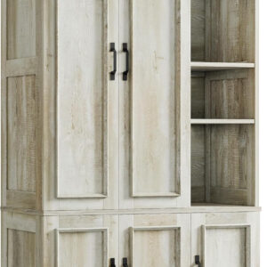 LIKIMIO Armoire Wardrobe Closet 70" H, 5 Doors Bedroom Wooden Wardrobe with 4 Storage Shelves and Hanging Rod, Clothing Storage Cabinet Organizer Combination, White
