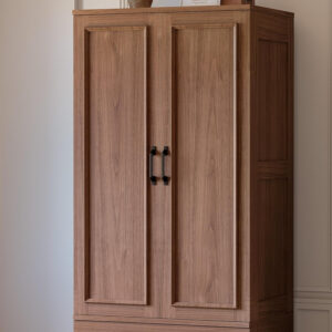 LIKIMIO Armoire Wardrobe Closet with 2 Doors and 2 Drawers 70" H x 28" W Wooden Bedroom Freestanding Wardrobe Combination for Hanging Clothes, White