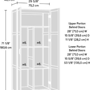 Sauder Storage Cabinet/ Pantry cabinets, 29.61 " x D: 16.02 " x H: 71.50", Cinnamon Cherry finish