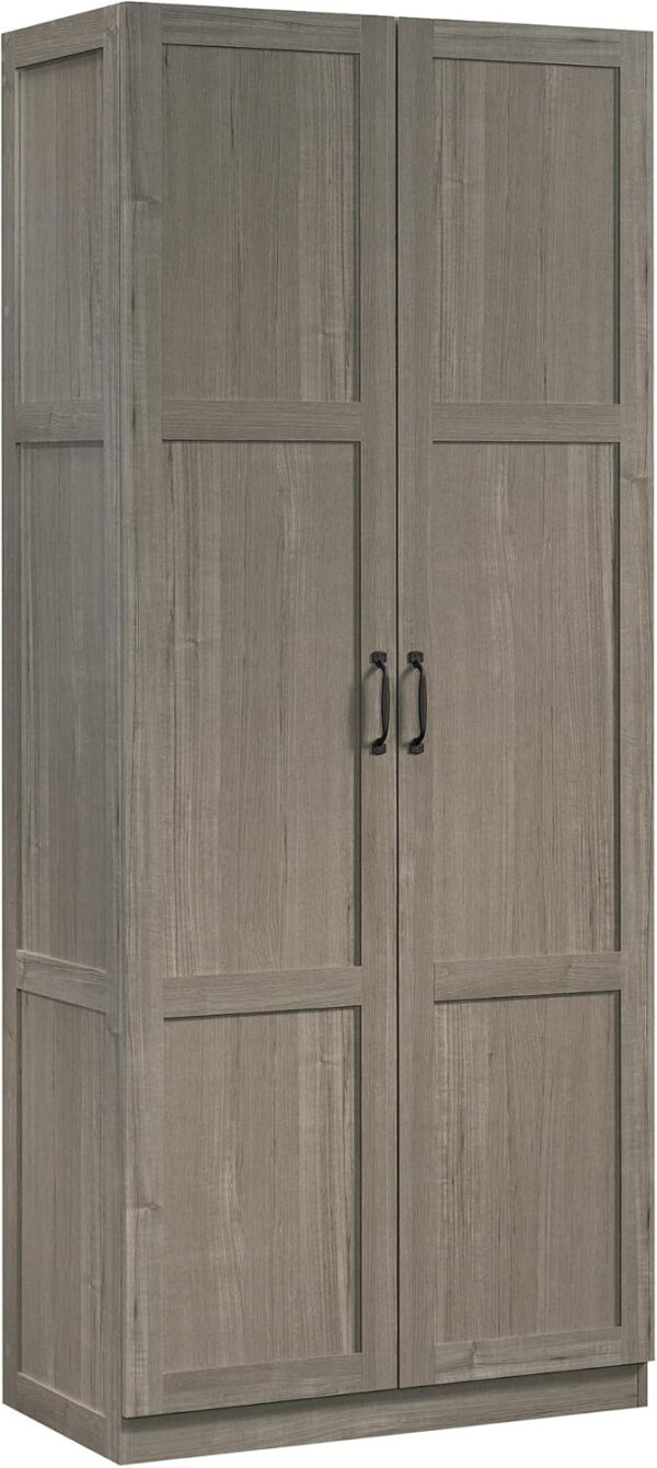 Sauder Storage Cabinet/ Pantry cabinets, 29.61 " x D: 16.02 " x H: 71.50", Cinnamon Cherry finish