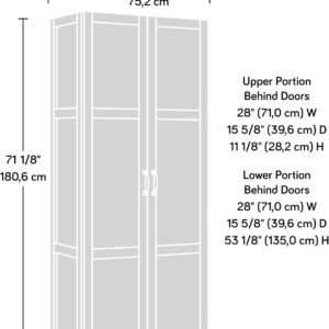 Sauder Storage Cabinet/ Pantry cabinets, 29.61 " x D: 16.02 " x H: 71.50", Cinnamon Cherry finish