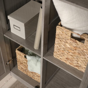 Sauder Storage Cabinet/ Pantry cabinets, 29.61 " x D: 16.02 " x H: 71.50", Cinnamon Cherry finish