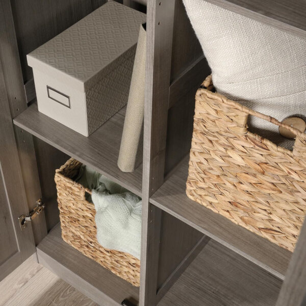 Sauder Storage Cabinet/ Pantry cabinets, 29.61 " x D: 16.02 " x H: 71.50", Cinnamon Cherry finish