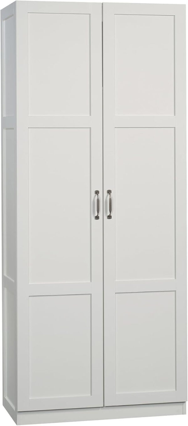 Sauder Storage Cabinet/ Pantry cabinets, 29.61 " x D: 16.02 " x H: 71.50", Cinnamon Cherry finish