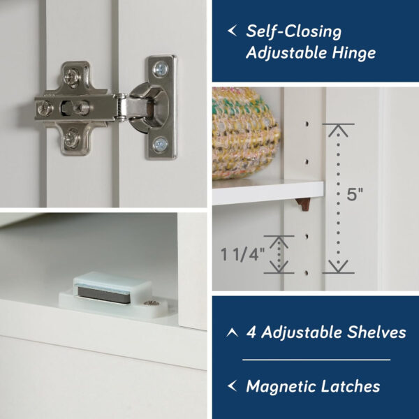 Sauder Storage Cabinet/ Pantry cabinets, 29.61 " x D: 16.02 " x H: 71.50", Cinnamon Cherry finish