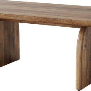 Tribesigns Rectangle Coffee Table, 47-Inch Wood Rectangular Living Room Table, Farmhouse Accent Center Low Cocktail Tea Table with Sturdy Base & Rounded Corners, Easy Assembly (Rustic Brown)