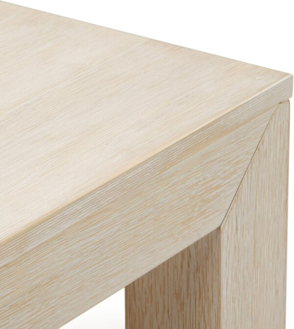 Plank+Beam Modern Rectangular Coffee Table with Shelf, 48", Solid Wood Center Table with Storage, 2 Tier Tea Table for Living Room, Blonde Wirebrush
