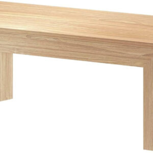 Plank+Beam Modern Rectangular Coffee Table with Shelf, 48", Solid Wood Center Table with Storage, 2 Tier Tea Table for Living Room, Blonde Wirebrush