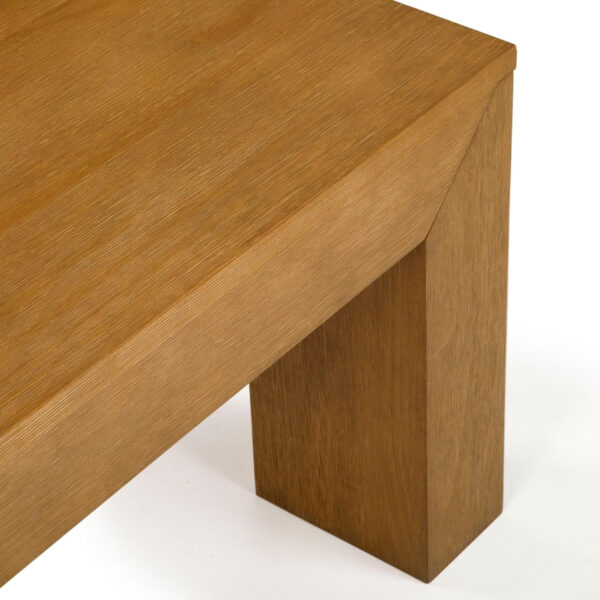 Plank+Beam Modern Rectangular Coffee Table with Shelf, 48", Solid Wood Center Table with Storage, 2 Tier Tea Table for Living Room, Blonde Wirebrush