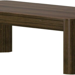 Plank+Beam Forma Coffee Table, Solid Wood 48 Inch Modern Coffee Table with Shelf, Contemporary Center Table with Storage Space, Rectangle Tea Table with Storage, Pecan