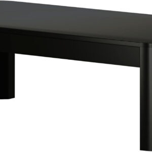 Plank+Beam Forma Coffee Table, Solid Wood 48 Inch Modern Coffee Table with Shelf, Contemporary Center Table with Storage Space, Rectangle Tea Table with Storage, Pecan