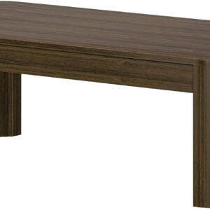 Plank+Beam Forma Coffee Table, Solid Wood 48 Inch Modern Coffee Table with Shelf, Contemporary Center Table with Storage Space, Rectangle Tea Table with Storage, Pecan