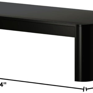 Plank+Beam Forma Coffee Table, Solid Wood 48 Inch Modern Coffee Table with Shelf, Contemporary Center Table with Storage Space, Rectangle Tea Table with Storage, Pecan