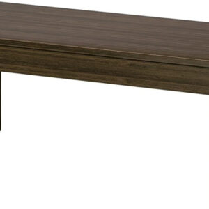 Plank+Beam Forma Coffee Table, Solid Wood 48 Inch Modern Coffee Table with Shelf, Contemporary Center Table with Storage Space, Rectangle Tea Table with Storage, Pecan