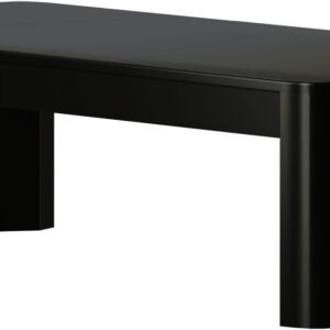 Plank+Beam Forma Coffee Table, Solid Wood 48 Inch Modern Coffee Table with Shelf, Contemporary Center Table with Storage Space, Rectangle Tea Table with Storage, Pecan