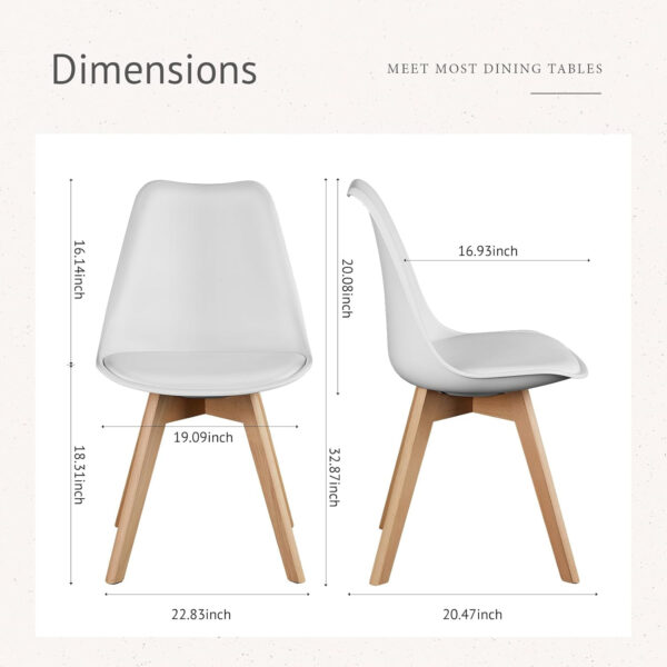 68871bf092afae9dd32a451e276c19fb5c256b39798b9245f49b9.jpg Sweetcrispy Dining Chairs Set of 4, Kitchen Room PU Leather Mid Century Modern Chairs, Upholstered Dining Chair with Wood Legs for Home Kitchen, Black