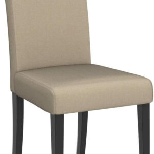 Yaheetech Dining Chairs Set of 4 Fabric Parson Upholstered Kitchen Chairs with Padded Seat and Solid Wood Legs for Dining Room/Restaurant, Armless Design, Dark Grey