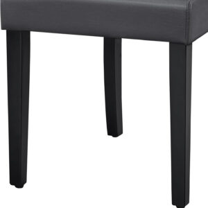 Yaheetech Dining Chairs Set of 4 Fabric Parson Upholstered Kitchen Chairs with Padded Seat and Solid Wood Legs for Dining Room/Restaurant, Armless Design, Dark Grey