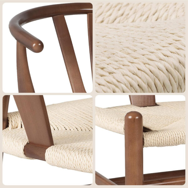 POLY & BARK Weave Dining Chair Set of 2 in Walnut