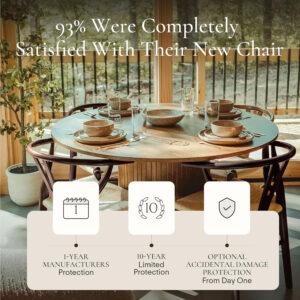 POLY & BARK Weave Dining Chair Set of 2 in Walnut