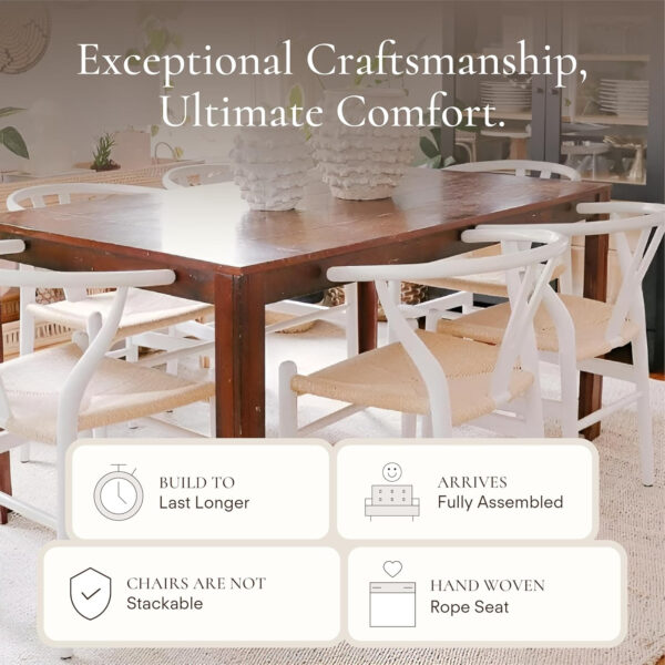 POLY & BARK Weave Dining Chair Set of 2 in Walnut