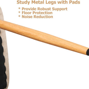 FurnitureR Dining Chairs Set of 4 Comfortable Upholstered Fabric Suede, Armless Side Chairs for Home, Kitchen, Living Room, Bedroom, Restaurant, and Café (Brown)