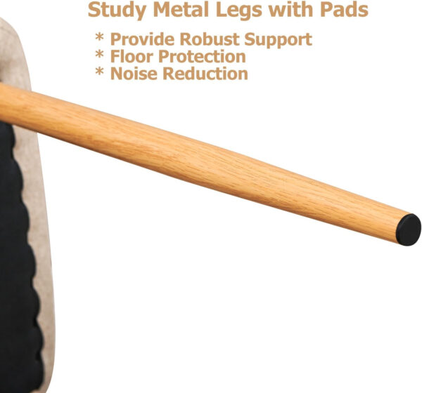 FurnitureR Dining Chairs Set of 4 Comfortable Upholstered Fabric Suede, Armless Side Chairs for Home, Kitchen, Living Room, Bedroom, Restaurant, and Café (Brown)