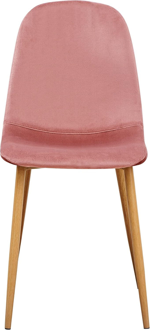 FurnitureR Dining Chairs Set of 4 Comfortable Upholstered Fabric Suede, Armless Side Chairs for Home, Kitchen, Living Room, Bedroom, Restaurant, and Café (Brown)