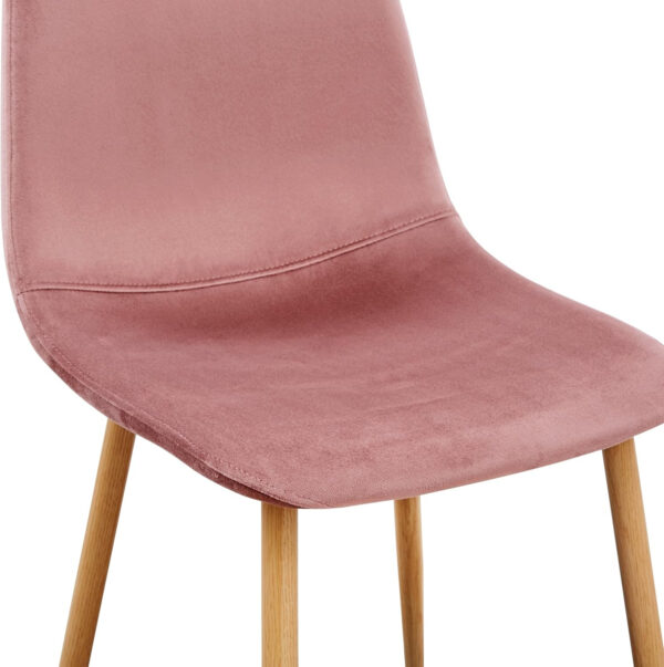 FurnitureR Dining Chairs Set of 4 Comfortable Upholstered Fabric Suede, Armless Side Chairs for Home, Kitchen, Living Room, Bedroom, Restaurant, and Café (Brown)