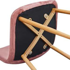 FurnitureR Dining Chairs Set of 4 Comfortable Upholstered Fabric Suede, Armless Side Chairs for Home, Kitchen, Living Room, Bedroom, Restaurant, and Café (Brown)