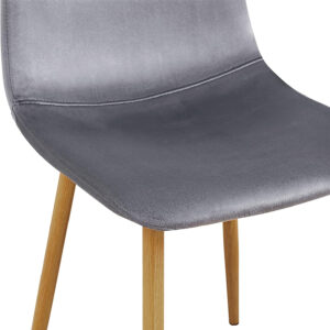 FurnitureR Dining Chairs Set of 4 Comfortable Upholstered Fabric Suede, Armless Side Chairs for Home, Kitchen, Living Room, Bedroom, Restaurant, and Café (Brown)