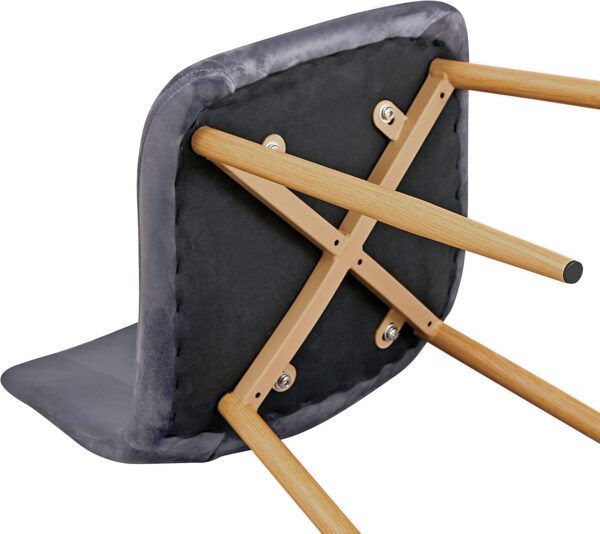 FurnitureR Dining Chairs Set of 4 Comfortable Upholstered Fabric Suede, Armless Side Chairs for Home, Kitchen, Living Room, Bedroom, Restaurant, and Café (Brown)