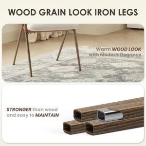 COLAMY Dining Chairs Set of 6, Modern Dining Room Chairs with 135° Recline & 18.9" Wide Seat - Ergonomic Fabric Upholstered Side Chairs for Home, Cafe (Beige)