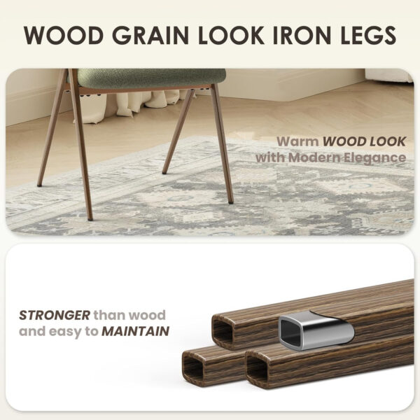 COLAMY Dining Chairs Set of 6, Modern Dining Room Chairs with 135° Recline & 18.9" Wide Seat - Ergonomic Fabric Upholstered Side Chairs for Home, Cafe (Beige)