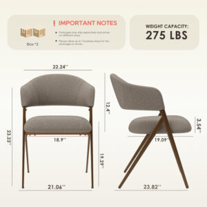 COLAMY Dining Chairs Set of 6, Modern Dining Room Chairs with 135° Recline & 18.9" Wide Seat - Ergonomic Fabric Upholstered Side Chairs for Home, Cafe (Beige)