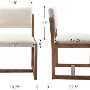 6887208118f2158c2f061df9ea1c1eaceb11d2df99f9e01394b8c.jpg DUOMAY Upholstered Dining Chairs Set of 2, Mid-Century Modern Dining Room Chairs, Boucle Fabric Kitchen Side Chairs with Wood Legs, White