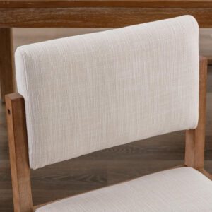 68872092365d64920e8e7045554eeb740e01a10bfffee50f2a9f8.jpg DUOMAY Upholstered Dining Chairs Set of 2, Mid-Century Modern Dining Room Chairs, Boucle Fabric Kitchen Side Chairs with Wood Legs, White