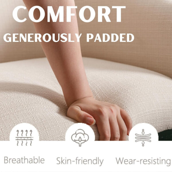 Beige Mid Century Modern Dining Chairs Set of 4, Farmhouse Linen Upholstered Accent Curved Backrest Kitchen Chairs Armchairs with Natural Wood Legs, Beige