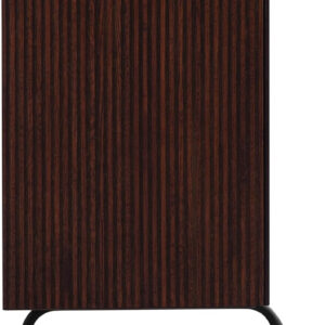 NTC Veil TV Stand with 4 Doors for TVs up to 75’’, Media Console with Vertical Groove Design and Metal Legs, Modern Entertainment Center for Living Room and Bedroom, Effortless Assembly, Dark Walnut