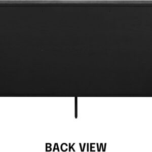 NTC Veil TV Stand with 4 Doors for TVs up to 75’’, Media Console with Vertical Groove Design and Metal Legs, Modern Entertainment Center for Living Room and Bedroom, Effortless Assembly, Dark Walnut