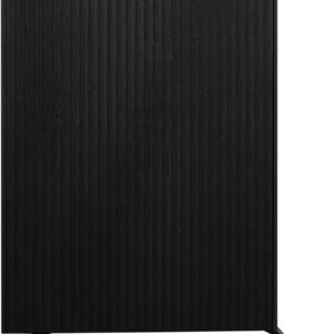 NTC Veil TV Stand with 4 Doors for TVs up to 75’’, Media Console with Vertical Groove Design and Metal Legs, Modern Entertainment Center for Living Room and Bedroom, Effortless Assembly, Dark Walnut