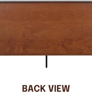 NTC Veil TV Stand with 4 Doors for TVs up to 75’’, Media Console with Vertical Groove Design and Metal Legs, Modern Entertainment Center for Living Room and Bedroom, Effortless Assembly, Dark Walnut