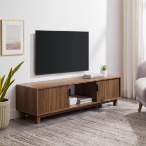 688723dc5d00d1ba5afc515d973ccc56c06439f6ab120b8176b26.jpg Walker Edison Arundo Fluted TV Stand for TVs up to 65 Inches, 58" TV Stand, Mocha