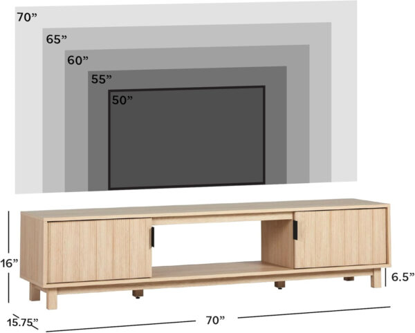 6887240c86f8f3c256732869b130328247ac7f8cad3d69e509840.jpg Walker Edison Arundo Fluted TV Stand for TVs up to 65 Inches, 58" TV Stand, Mocha