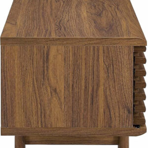 Modway Render 70" Mid-Century Modern Low Profile Media Console TV Stand, 70 Inch, Walnut Walnut