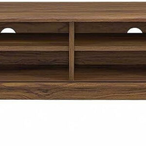 Modway Render 70" Mid-Century Modern Low Profile Media Console TV Stand, 70 Inch, Walnut Walnut