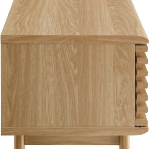 Modway Render 70" Mid-Century Modern Low Profile Media Console TV Stand, 70 Inch, Walnut Walnut